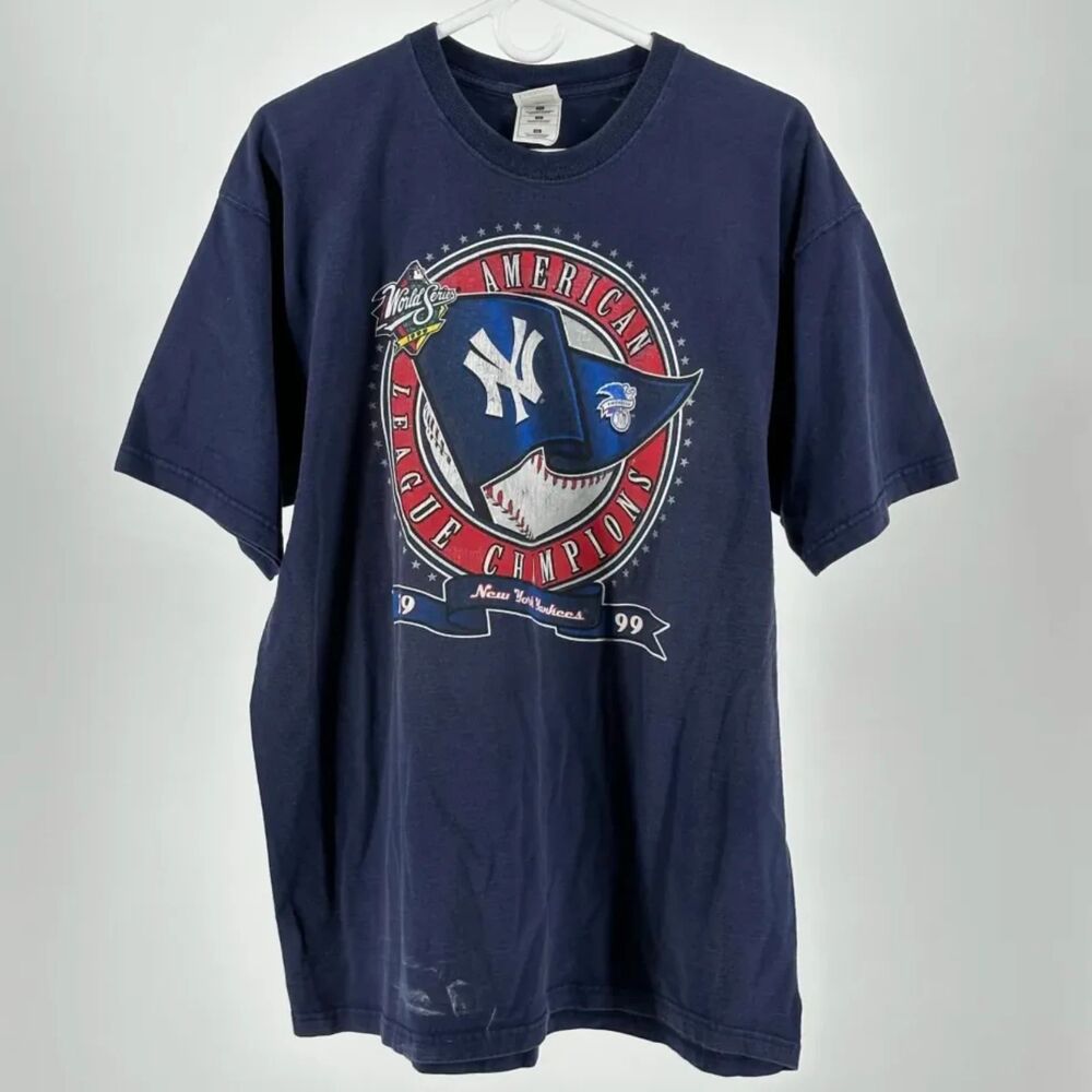 Vintage 1999 NY Yankees Ameircan League Champions T-Shirt Size XL